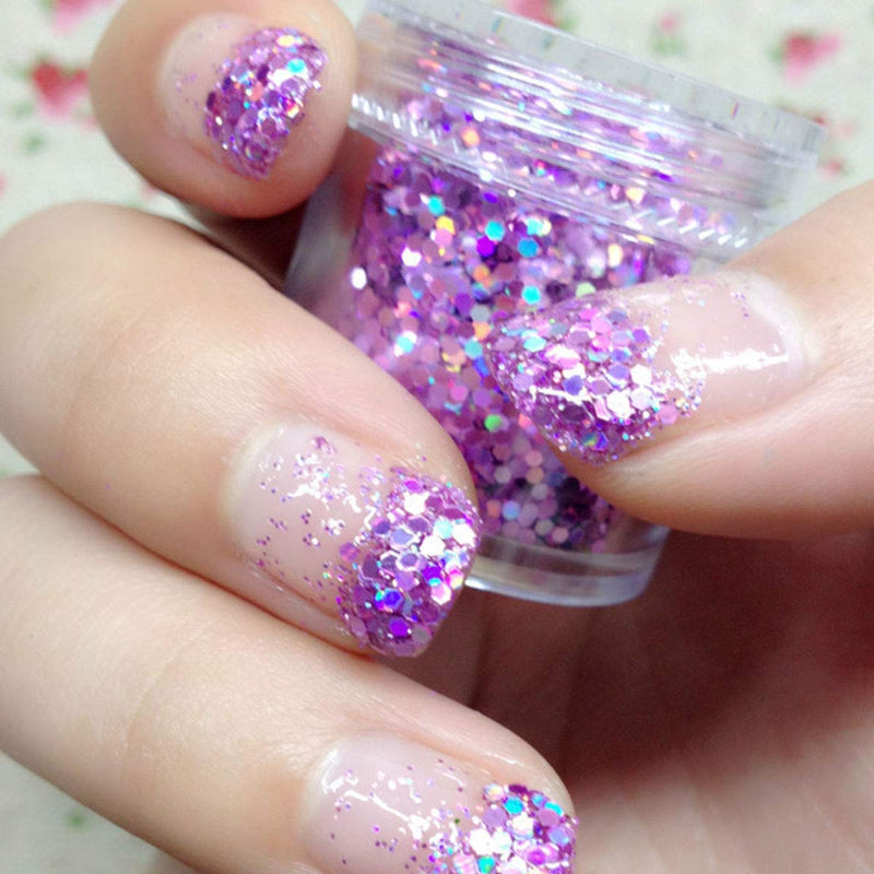 Unime Body Glitter 16 Colors Chunky Glitter for Body Face Hair Make Up Nail Art Mixed Color Glitter - BeesActive Australia