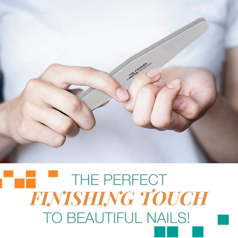 Nail Tek The Finisher File, 6 Pack, Professional Fingernail File for Manicure Pedicure, Keep Nails Trim and Smooth, No More Nail Jagged Edges - BeesActive Australia