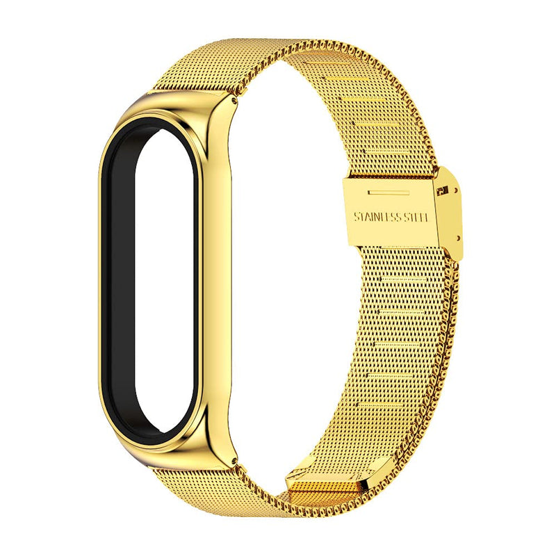 MIJOBS Strap for Xiaomi Mi Band 5 Mi Band 6 Breathable Replacement Strap for Band 4/Mi Band 3 Smart Band Watch Strap Wristband Bracelet for Women Men Gold - BeesActive Australia