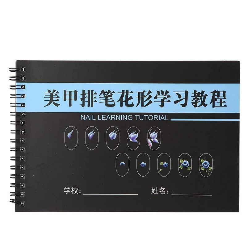 【𝐒𝐩𝐫𝐢𝐧𝐠 𝐒𝐚𝐥𝐞 𝐆𝐢𝐟𝐭】Great Choice Nail Practice Book, Nail Art Drawing Practice Template, Explain The Details for Home Salon Shop(Pen flower) Pen flower - BeesActive Australia