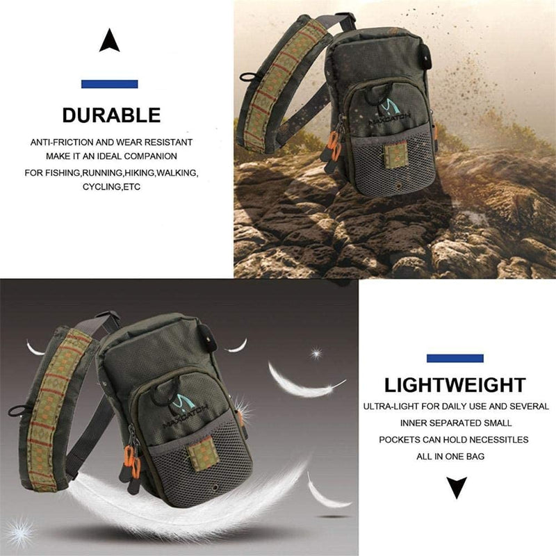 M MAXIMUMCATCH Maxcatch Fly Fishing Chest Pack+ Fly Fishing Tapered Leader with Pre-Tied Loop 9ft 5X, 6pcs - BeesActive Australia