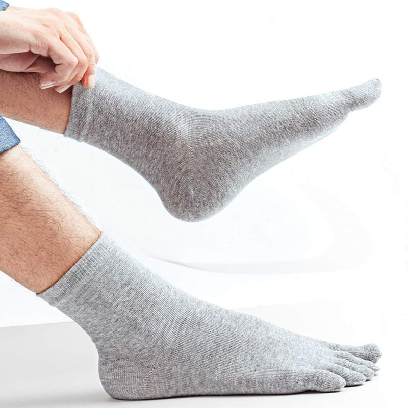 [AUSTRALIA] - Meaiguo Toe Socks Running Five Finger Crew Cotton for Men Women 3-4 Pack Multicoloured 