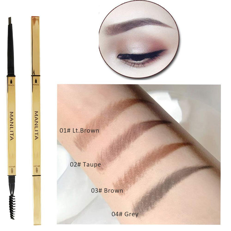 CCPT Makeup Brow Stylist Definer Waterproof Eyebrow Pencil, Ultra-Fine Mechanical Pencil, Draws Tiny Brow Hairs & Fills in Sparse Areas & Gaps-1# Lt.Brown 1#Lt.Brown - BeesActive Australia