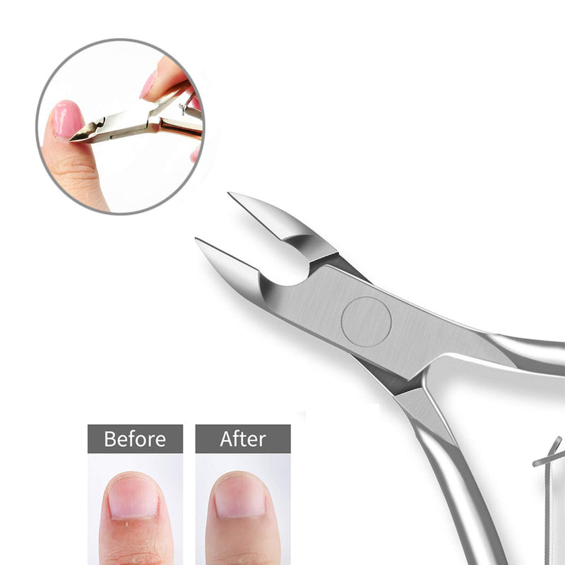 Cuticle Trimmer Cuticle Nippers Nail Art Clipper with Safety Back Lock,Professional Stainless Steel, -1/2 Jaw Dead Skin Remover,Best for Toenail and Fingernail Grooming, Golden - BeesActive Australia