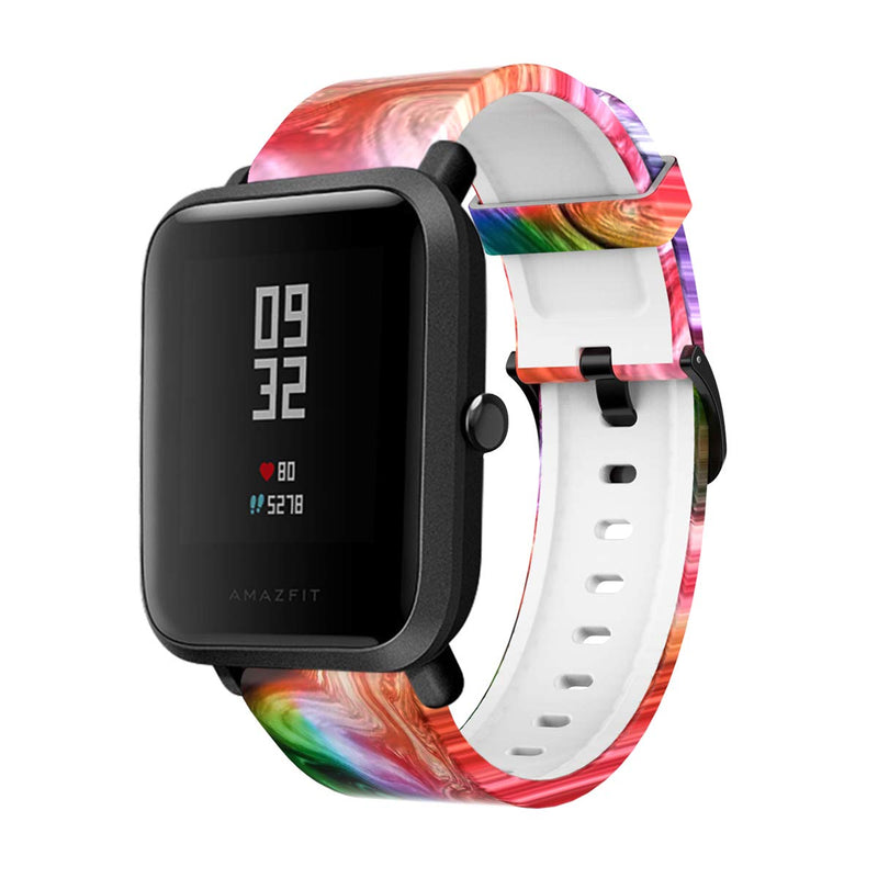 Pattern Bands Compatible with Amazfit Bip U pro/Bip S lite/GTS 3/GTS 2/GTS 2e/GTS 2Mini Watch Replacement 20mm Pattern Band Silicone Bracelet Sport Strap Wristbands for GTR 42mm (Rattan, Starry Sky, Peacock) Rattan, Starry Sky, Peacock - BeesActive Australia