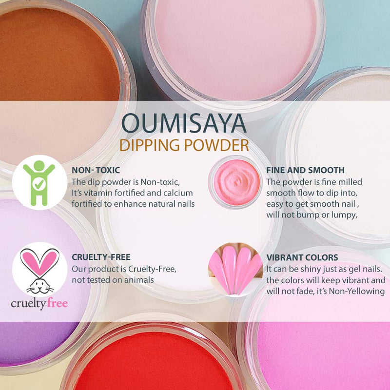 OUMISAYA Ultra White Nail Dip Powder Colors 1OZ(fl.oz) | DP028 Super White Color Dipping Powder French Nail Manicure | No Need of UV/LED Lamp to Cure | Easy to Use | for Natural Nails and Extensions - BeesActive Australia