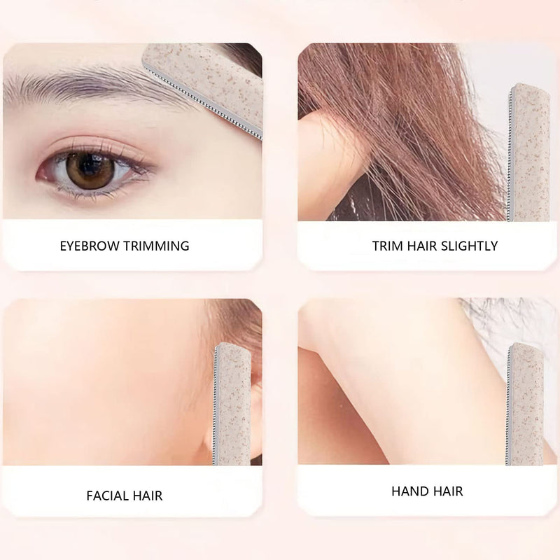 6PCS Dermaplaning Blades for Face, WheatStraw Eyebrow Razor Face Peach Fuzz Remover Face Razors for Women 6pcs - BeesActive Australia