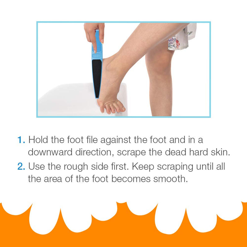 Flowery Swedish Clover Foot File Disposable Pad Kit, Great For Dry Cracked Feet, Refines Calluses Blue Kit - BeesActive Australia