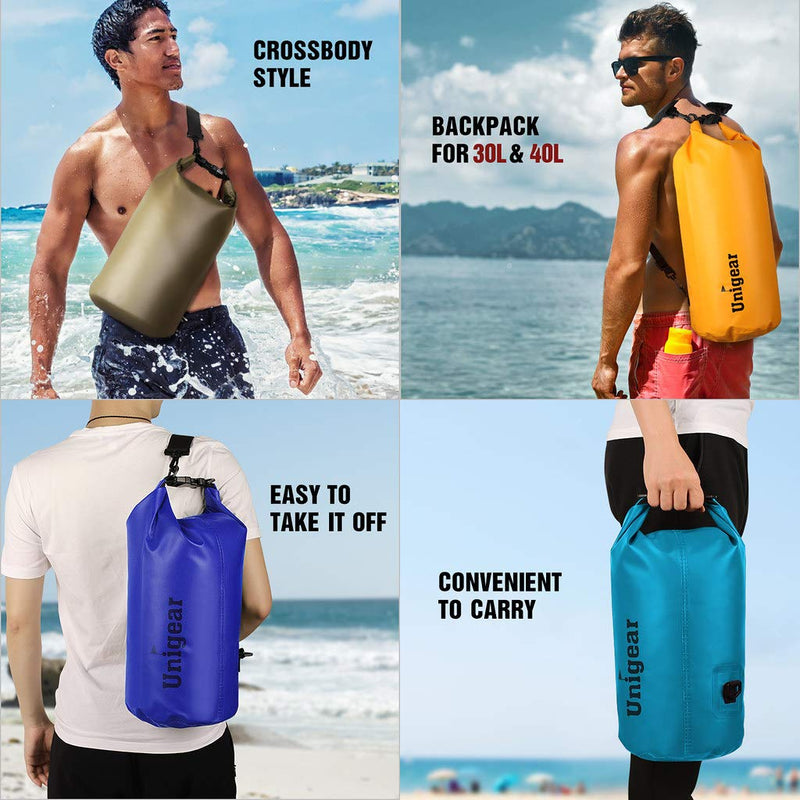 [AUSTRALIA] - Unigear Dry Bag Waterproof, Floating and Lightweight Bags for Kayaking, Boating, Fishing, Swimming and Camping with Waterproof Phone Case Yellow 2L 