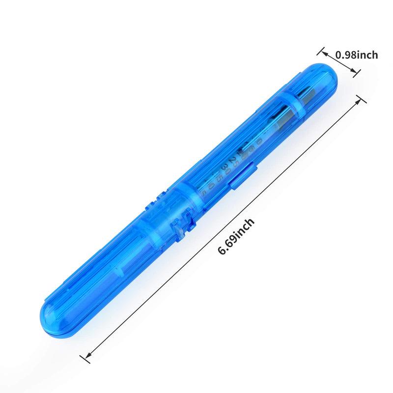 Medarchitect PSC (MA-PSC) Portable Travel Insulin Prefilled Syringe Case for Diabetes 2 Dark Blue Transparent+solid Green - BeesActive Australia