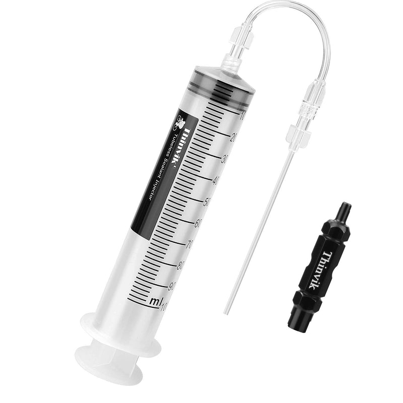 Thinvik 3.5 oz/100ML Tubeless Sealant Injector for Stans No Tubes sealant.BikeTubeless Sealant Syringe for Presta Schrader Valve Core Removal Tool and Other sealants 100ml - BeesActive Australia