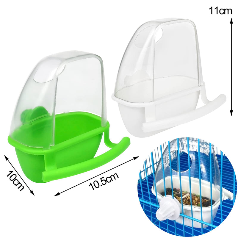 2Pcs Bird Feeder for Cage Bird Water Feeder Birds Water Dispenser Parrot Feeder Hanging Bird Food Water Bowl Bird Cage Accessories Bird Supplies Seed Food Container for Parakeet Budgies Lovebirds - BeesActive Australia