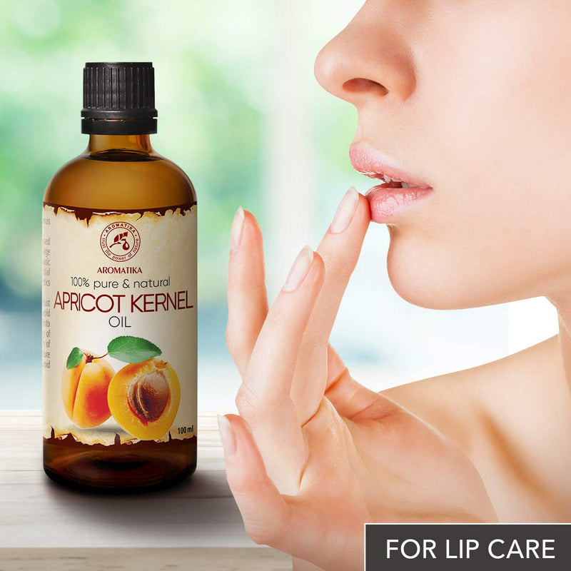 Apricot Kernel Oil 3.4oz - Prunus Armeniaca Kernel Oil - Italy - 100% Pure & Natural - Good for Skin - Hair - Body - Face Care - Beauty - Glass Bottle - Apricot Massage Oils 3.4 Ounce - BeesActive Australia