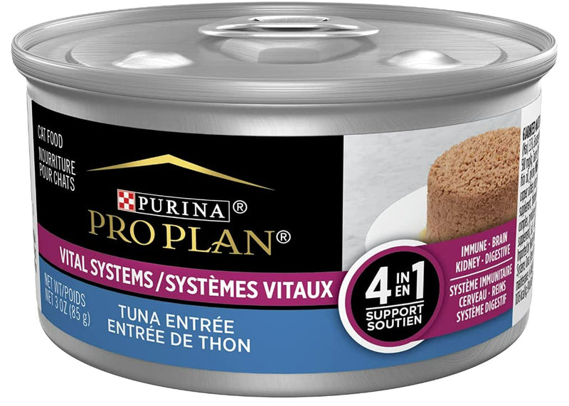 Purina Pro Plan Cat Food Canned Wet Entree 3 Flavor 6 Can Sampler Bundle, (2) Each: Chicken Tomato Pasta Gravy, Sole Vegetable, and Tuna Entree Sauce (3 Ounces) Plus Mouse Toy - BeesActive Australia