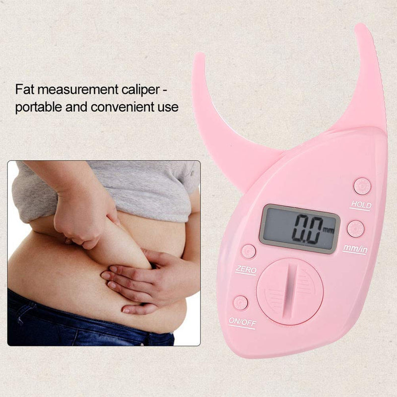 Portable Body Fat Measure,Digital Body FatTester,Body Fat Monitors Skinfold Measurement Tester Fat Measuring Caliper (Pink) - BeesActive Australia