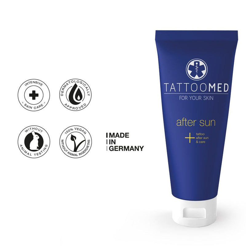 TattooMed After Sun - Cream Lotion For Moisturizing Sensitive and Sun Damaged Tattooed Skin - (1 x 100ml) - BeesActive Australia
