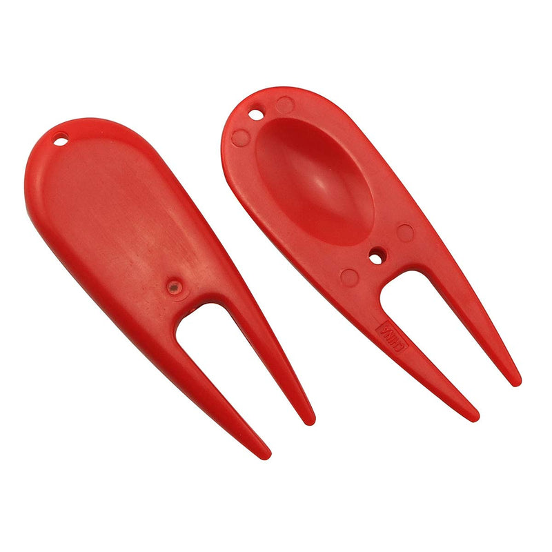 ZRM&E 8pcs Plastic Golf Divot Tool Non-Slip Golf Repair Tool Golf Accessories, Red - BeesActive Australia