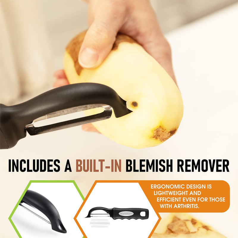Spring Chef Premium Swivel Vegetable Peeler, Black 1 - BeesActive Australia