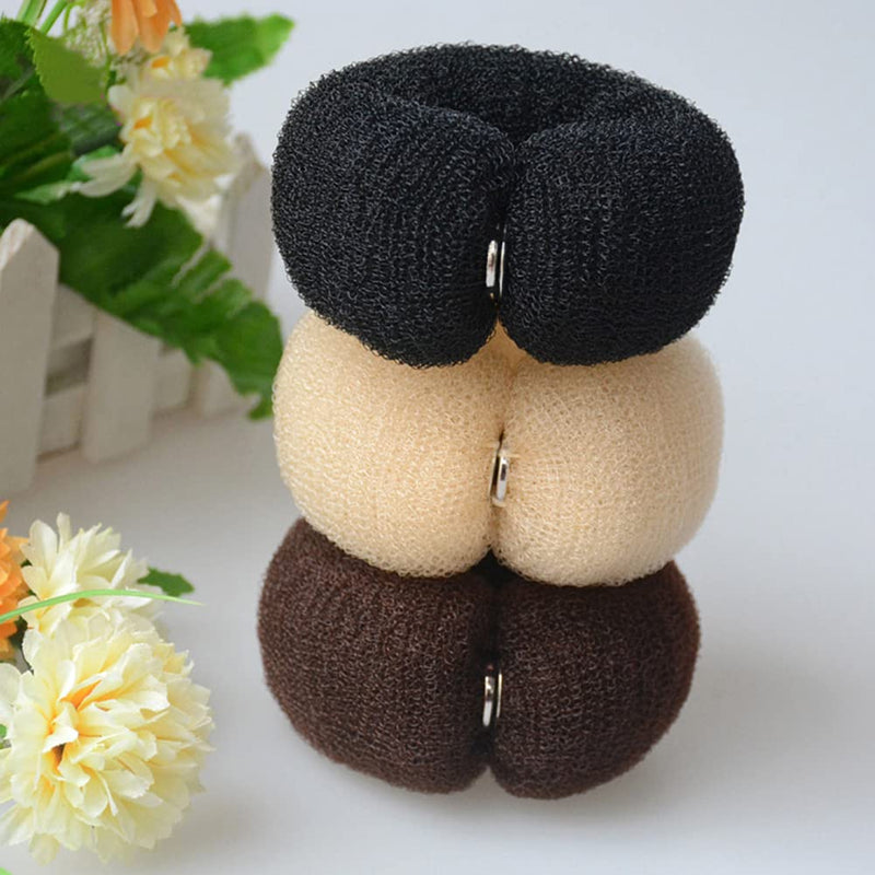1 Piece Hair Donut, Doughnut Hair Bun Maker, Donut Bun Maker for Hair with Snap, Hair Styling Tool for Women Girls (4 x 18 cm) - BeesActive Australia