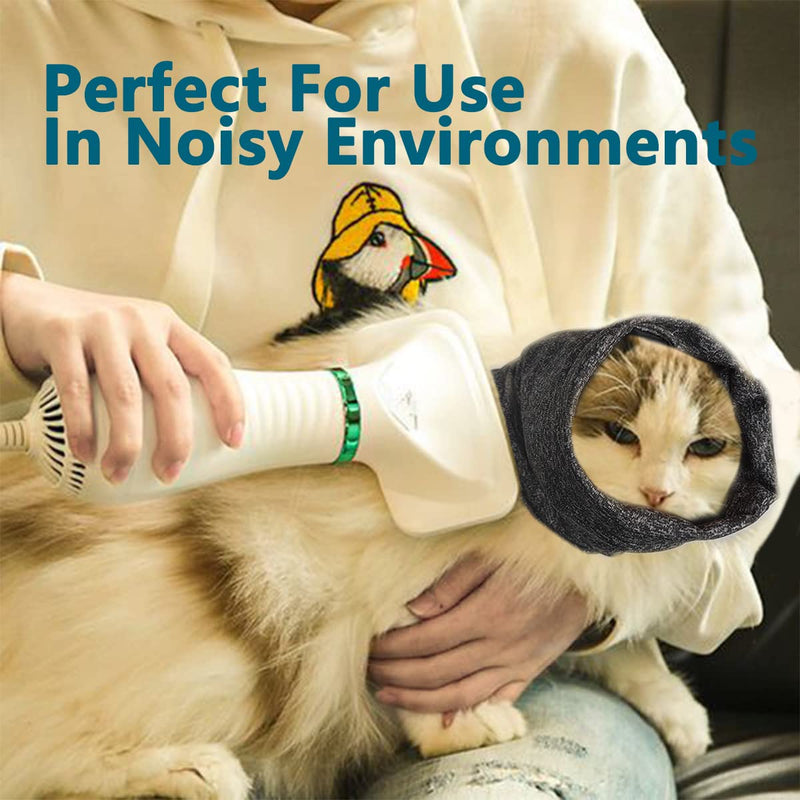PATTEPOINT Dog Ear Cover for Anxiety Relief, Stretchy Head Sleeve Snood for Noise Reduce Grooming, Earmuffs for Cats&Dogs Medium Grey - BeesActive Australia