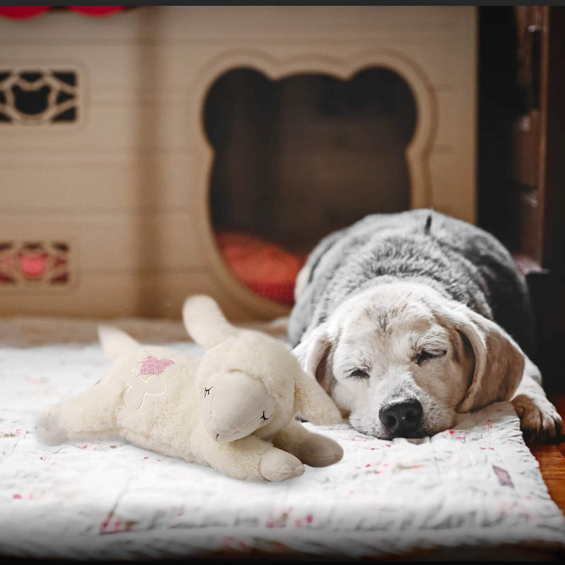 ALL FOR PAWS AFP Sheep Pet Behavioral Aid Toy Plush Toy Grey(HeartBeat+WarmBag) - BeesActive Australia
