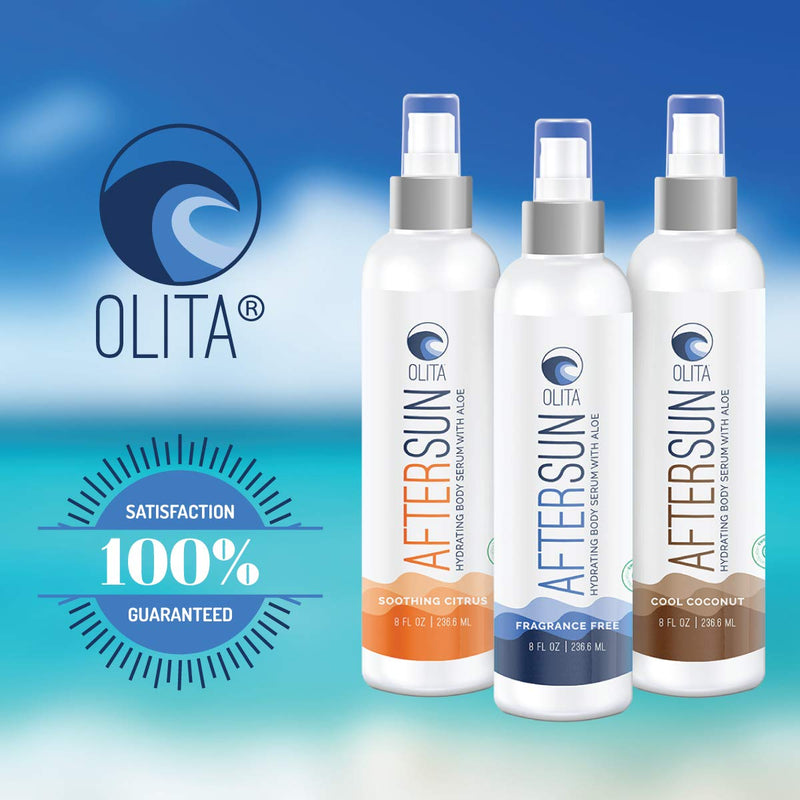 Olita: AfterSun Body Serum - 8 oz - Soothing Citrus Fragrance - Hydrating Body Oil with Aloe Vera - All-Natural with Vitamin E - Cooling After Sun and Sunburn Relief - BeesActive Australia