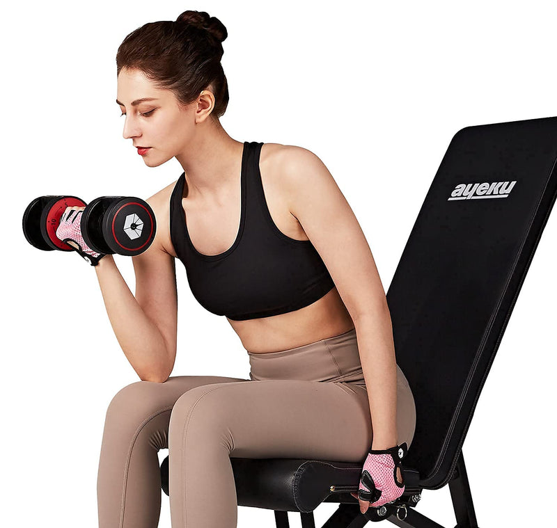 AyeKu Workout Gloves for Men & Women Gym Exercise Gloves Fingerless Gloves Full Palm Protection, Breathable & Non-Slip Pink Large - BeesActive Australia