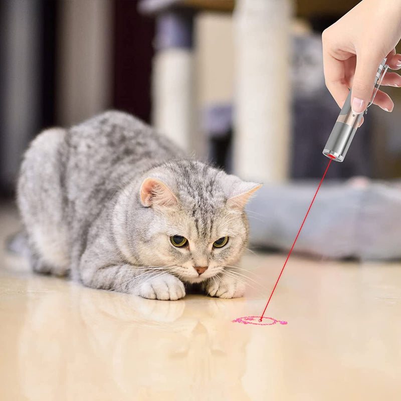 Cat Toys, USB Rechargeable Cat Light, Interactive Kitten Toy for Indoor Cat, Red Light Cat Flashlight Cat Wand Light, Pet Chase Toy for Fun Playing Training Exercise Indoors（2 Pieces） - BeesActive Australia