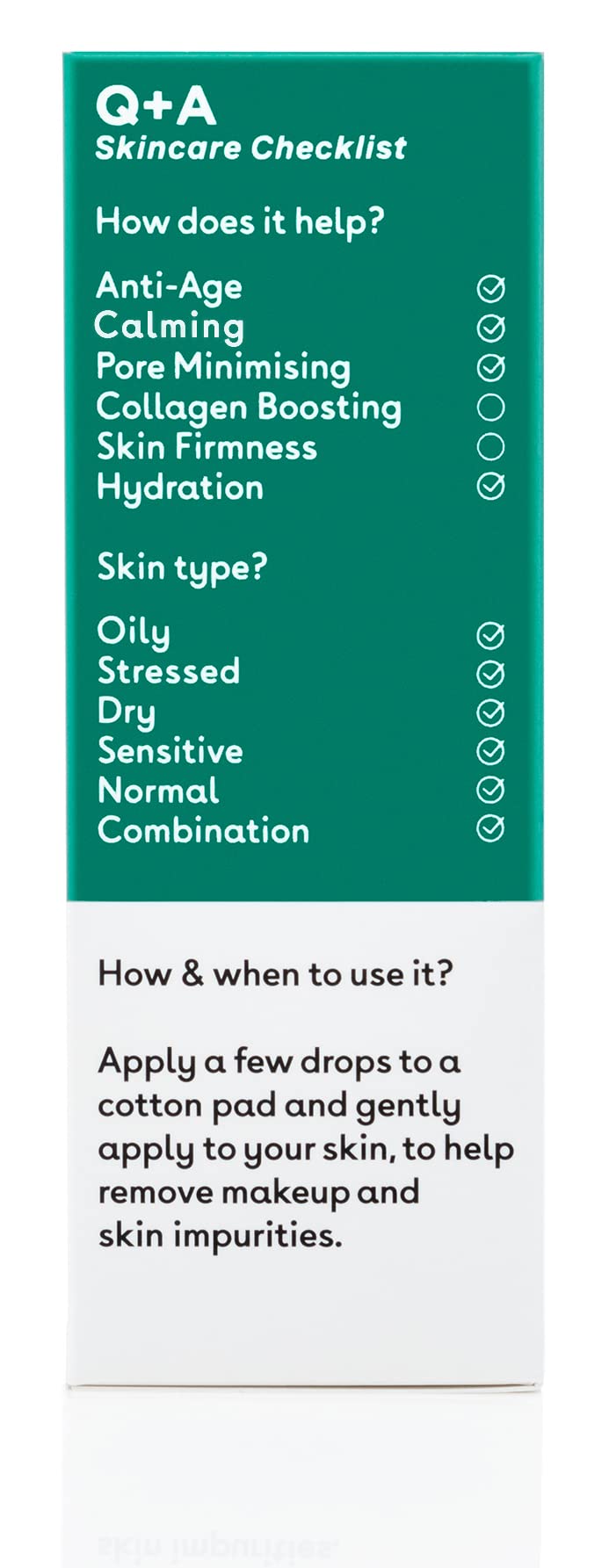 Q+A Niacinamide Daily Toner. A face toner to calm breakouts and de-clog pores. 100ml/3.4fl.oz - BeesActive Australia