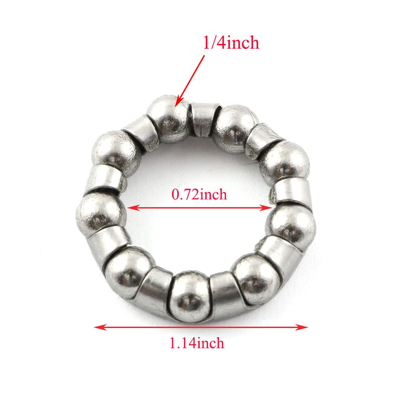 PZRT 2pcs Stainless Steel Bicycle Ball Bearings Bike Ball Crank Bearing 1/4 inch x 9 Balls Bike Axle Wheel Ball Frame Bearing Headset Caged Retainer Replacement - BeesActive Australia