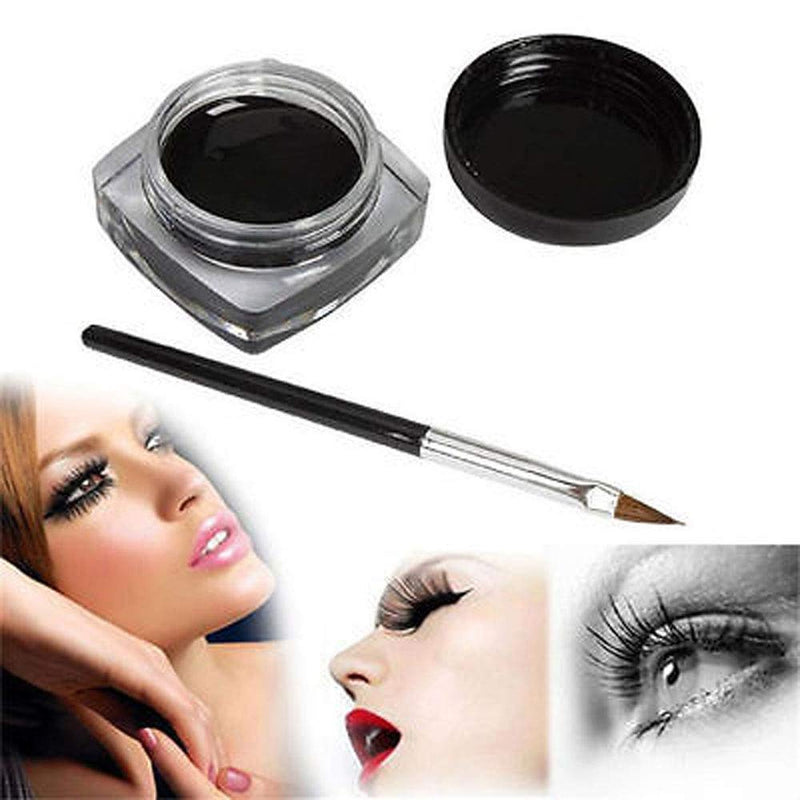 Eyeliner Shadow Gel Black,Long Lasting Eye Liner,Waterproof Makeup Cosmetic with Brush - BeesActive Australia