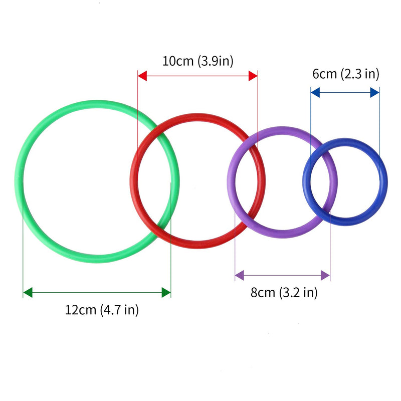 [AUSTRALIA] - HRLORKC Plastic Ring Toss Game Set Rings for Ring Toss for Kids Outdoor Games Plastic Carnival Rings Carnival Games for Carnival Party and Parent-Child Games 32 pcs 