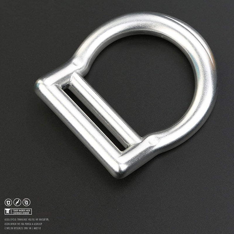 Aluminum Slotted Light Weight D-Ring for 1 3/4" Webbing Belt Outdoor Mountaineering Caving Climbing Accessory 2-Pack - BeesActive Australia