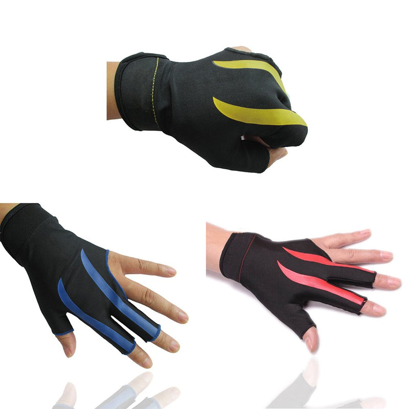 [AUSTRALIA] - Greatstar Billiards Gloves Wear-Resisting 3 Fingers Gloves for Snooker Cue Sport，The First Choice of Billiards Players (Wear on The Left Hand 1PCS) Red 