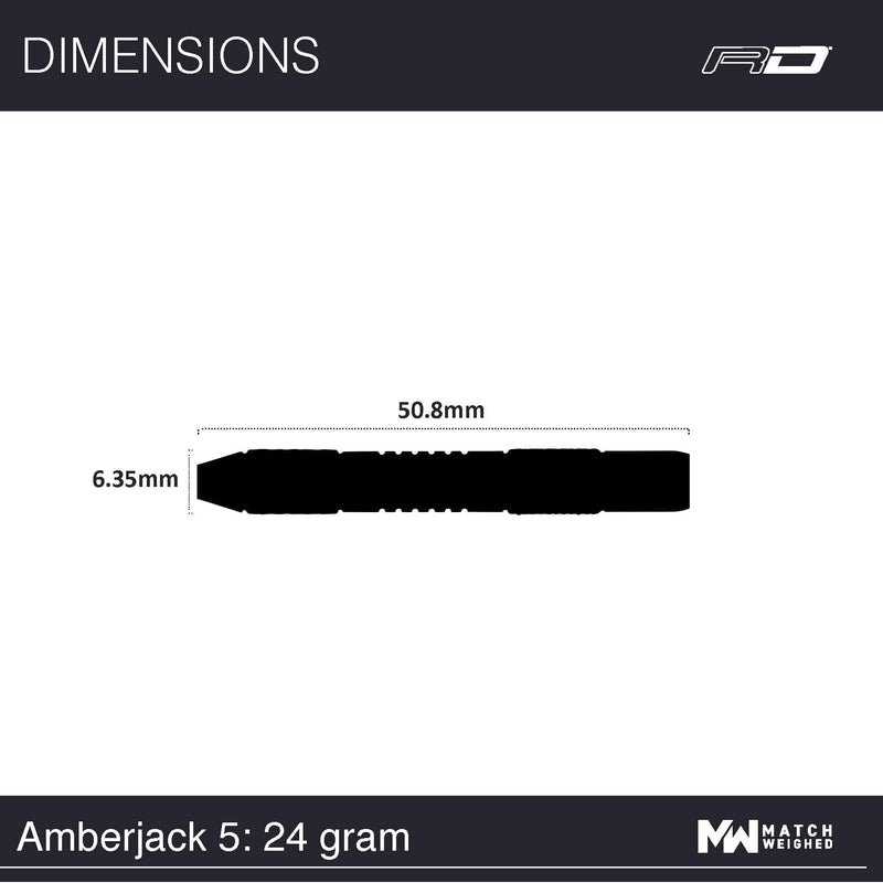[AUSTRALIA] - RED DRAGON Amberjack 5: 24g Tungsten Darts Set with Flights and Stems 