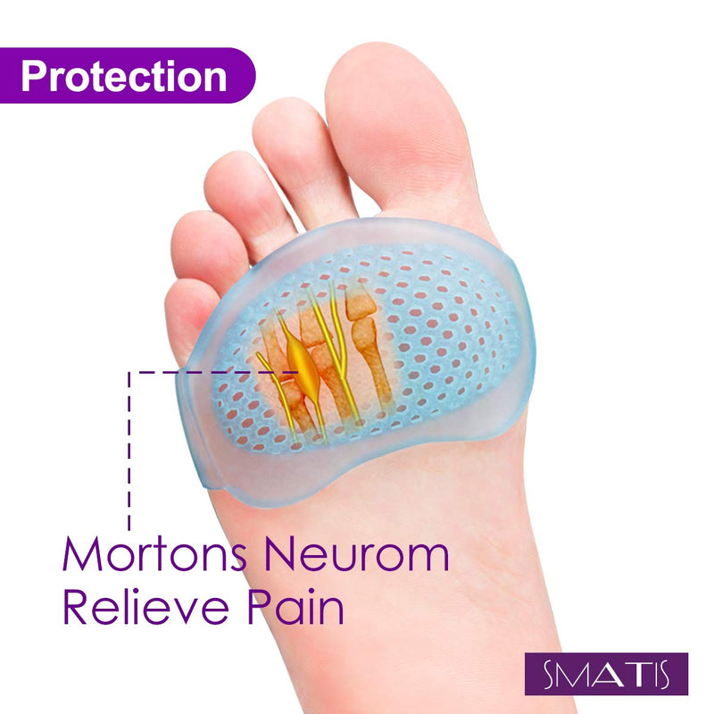 Metatarsal Pads for Women and Men, 4PCS Ball of Foot Cushion Foot Pads Heel Cushions for Shoes for Metatarsalgia Neuroma Mortons Neuroma Pads Atrophy Burning Sensations Relieve Pain… 4 Count (Pack of 1) - BeesActive Australia