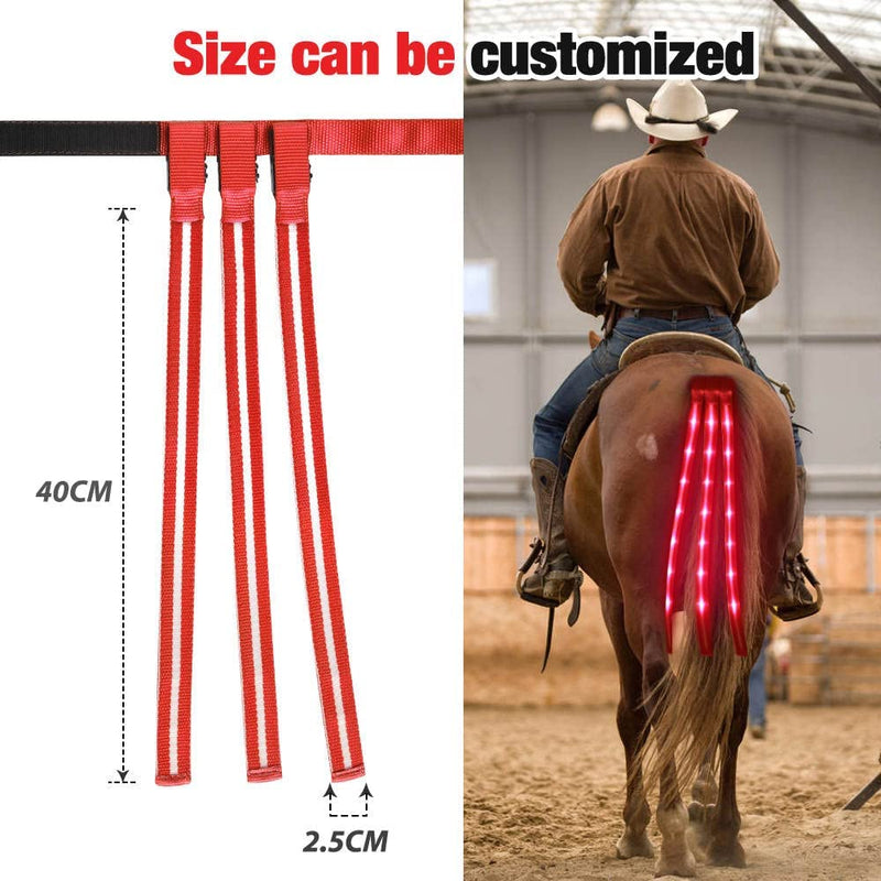 LED Horse Tack Rechargeable - Horse Accessories - Horse Tail Light - USB Recharged Outdoor Sports Equestrian Equipment - Best Horse Equipment for Christmas and Holiday - Great Safety Horse Equipment - BeesActive Australia