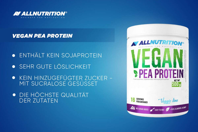 Allnutrition Vegan Pea Protein, Vanilla, 500g Pea Vanilla - BeesActive Australia