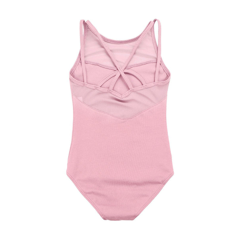 Yartina Kids Girls Ballet Dance Gymnastics Leotard Sleeveless Splice Criss-cross Back Jumpsuit Unitard Dancing Workout Pink 10-12 - BeesActive Australia