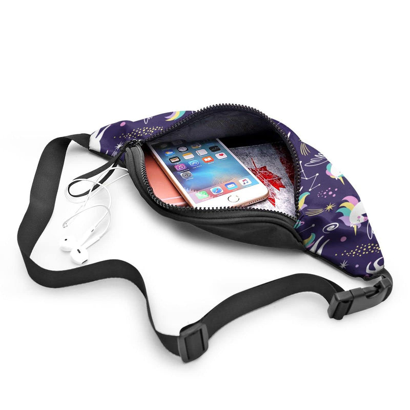 Cute Unicorns Fanny Pack For Men Women,With Adjustable Zipper Lightweight Strap Waist Pack For Casual Running Hiking Cute Unicorns - BeesActive Australia