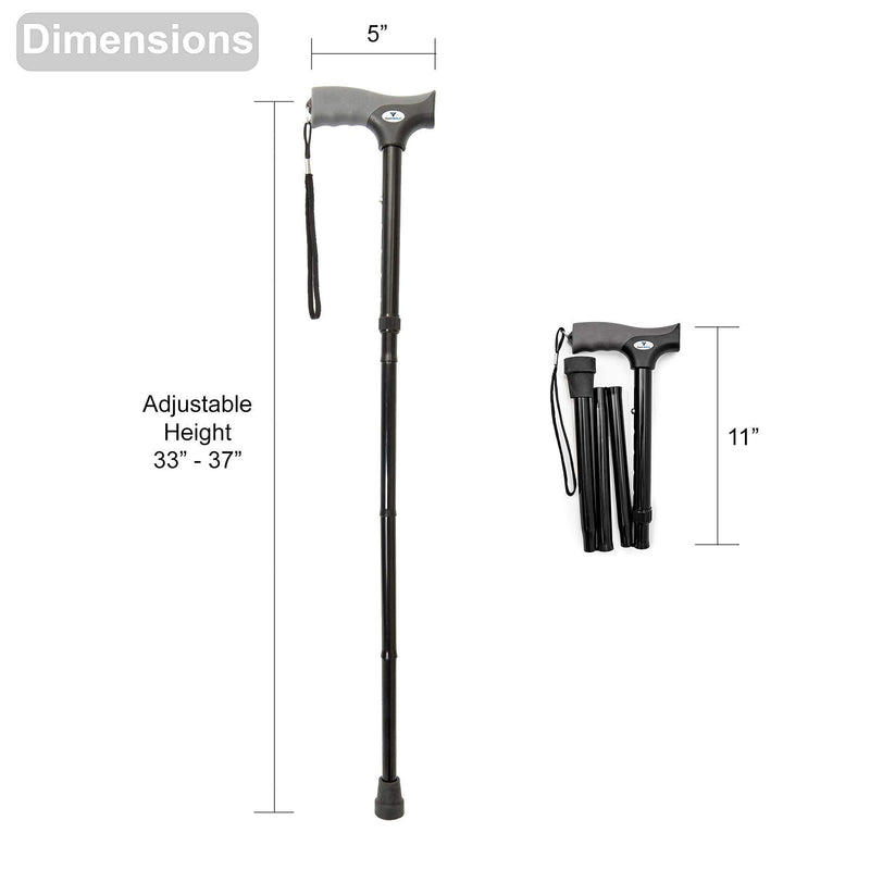 Vaunn Medical Mobility Assistance Bundle - Electronic Pedal Exerciser and Folding Walking Cane - BeesActive Australia