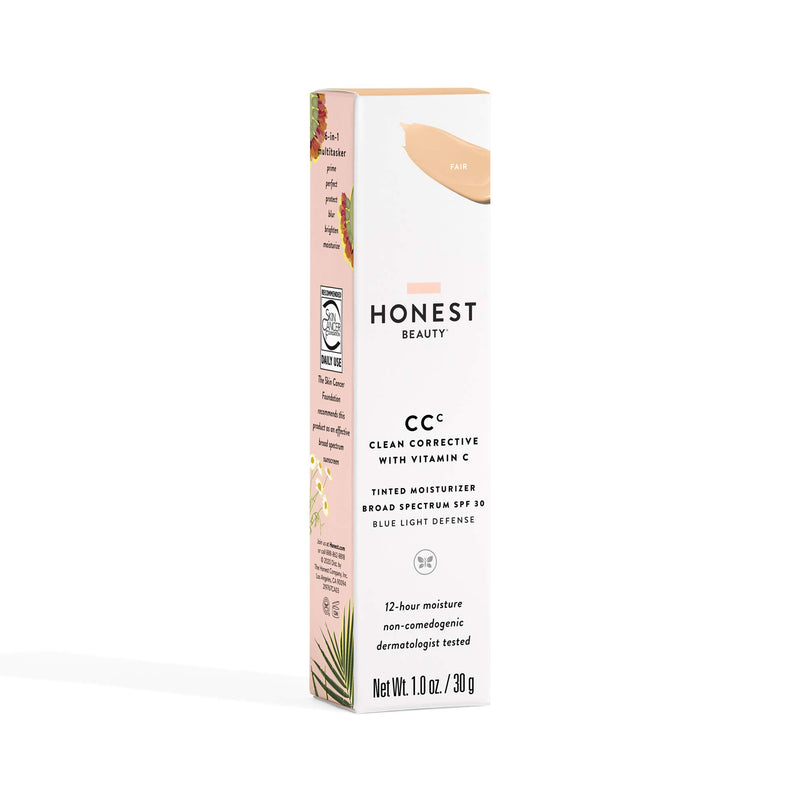 Honest Beauty Clean Corrective with Vitamin C Tinted Moisturizer Broad Spectrum SPF 30, Fair | VEGAN | 6-in-1 Multitasker | Blue Light Defense | Chemical Sunscreen Free & Dermatologist Tested | 1oz - BeesActive Australia