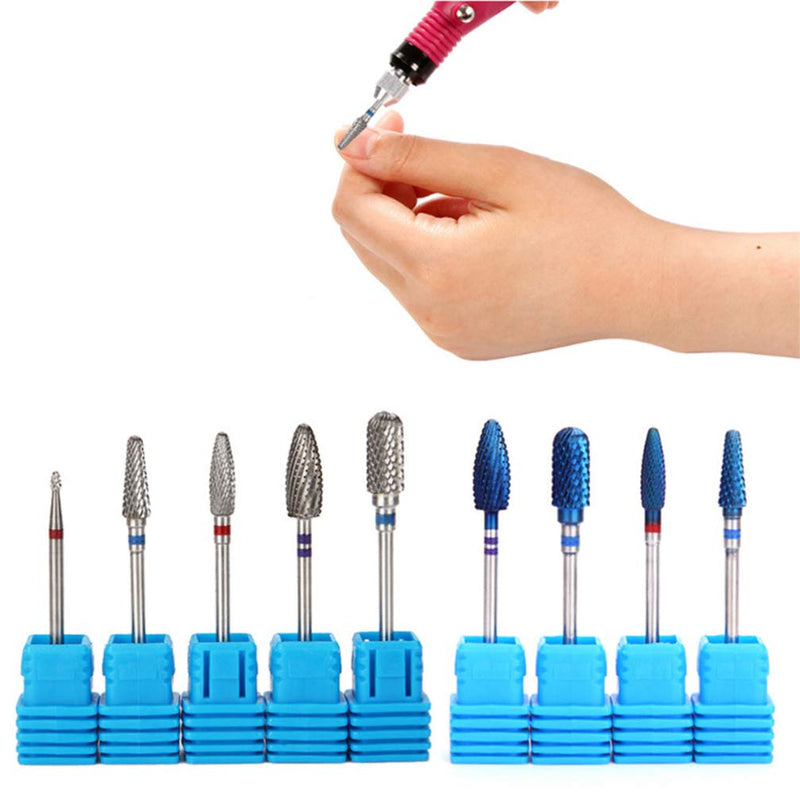 Beaupretty 5pcs Nail Drill Bit Set Nail Drill Tools Carbide Drill Bit Tungsten Acrylic Nail File Bits Cuticle Drill Bit for Acrylic Gel Nails Manicure As Shown - BeesActive Australia