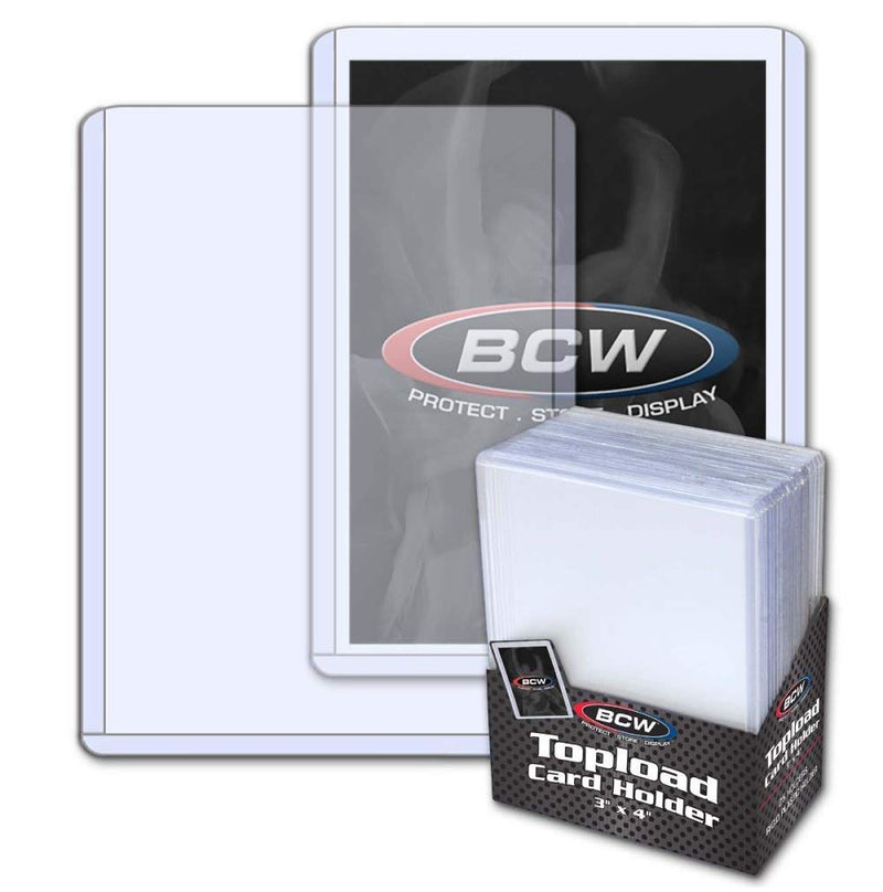BCW 3" x 4" Topload Card Holder for Standard Trading Cards | Up to 20 pts | 25-Count - BeesActive Australia
