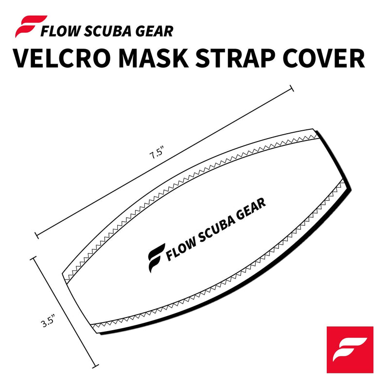 Flow Scuba Gear Diving Slap Strap with Hook and Loop Fastener - Neoprene Cover for Dive and Snorkel Mask Straps Coral - BeesActive Australia