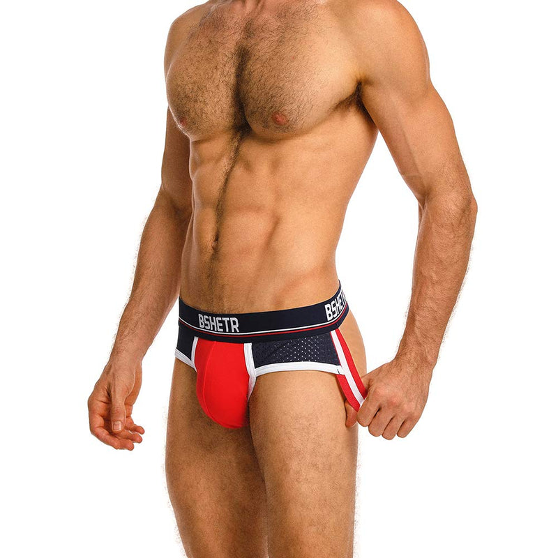 BSHETR Men's Jockstraps Athletic Supporters 5-Pack Ultra Soft Daily Sports Underwear Multi-b XXL - BeesActive Australia