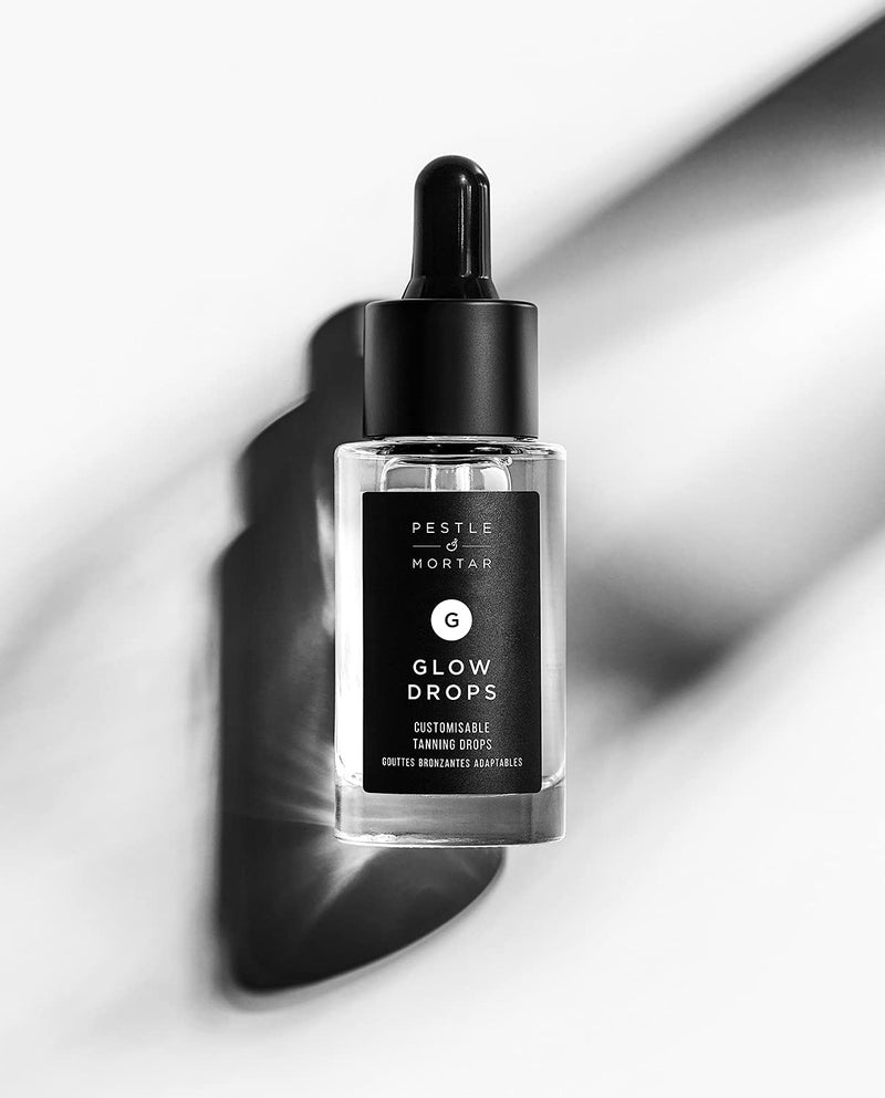 Pestle & Mortar Glow Drops Fake Tan- Self Tan Drops with Hyaluronic Acid, Customisable Face Tan, Non Comedogenic, Cruelty Free & Vegan 15ml - BeesActive Australia