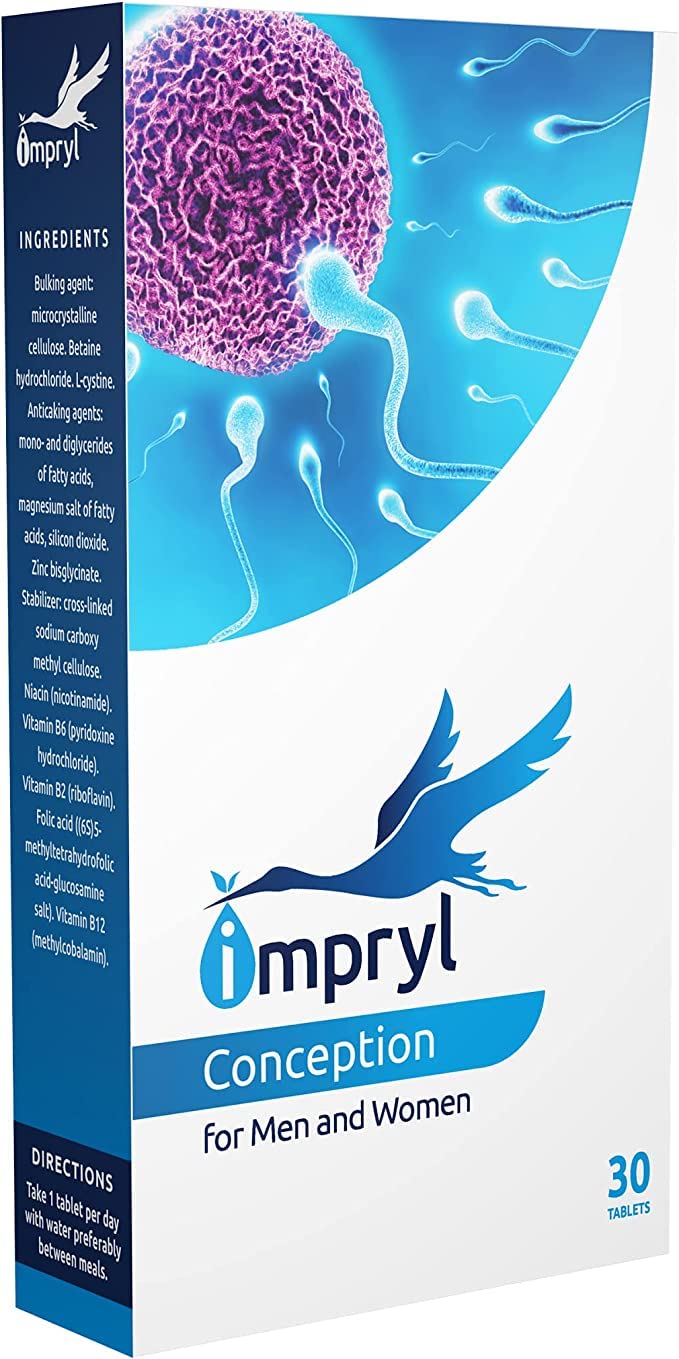 Impryl - Conception - Fertility Supplement for Men and Women - Maximise Sperm and Egg Quality for Conception - 30 Tablets - Pregnancy Vitamins - Vegan - BeesActive Australia