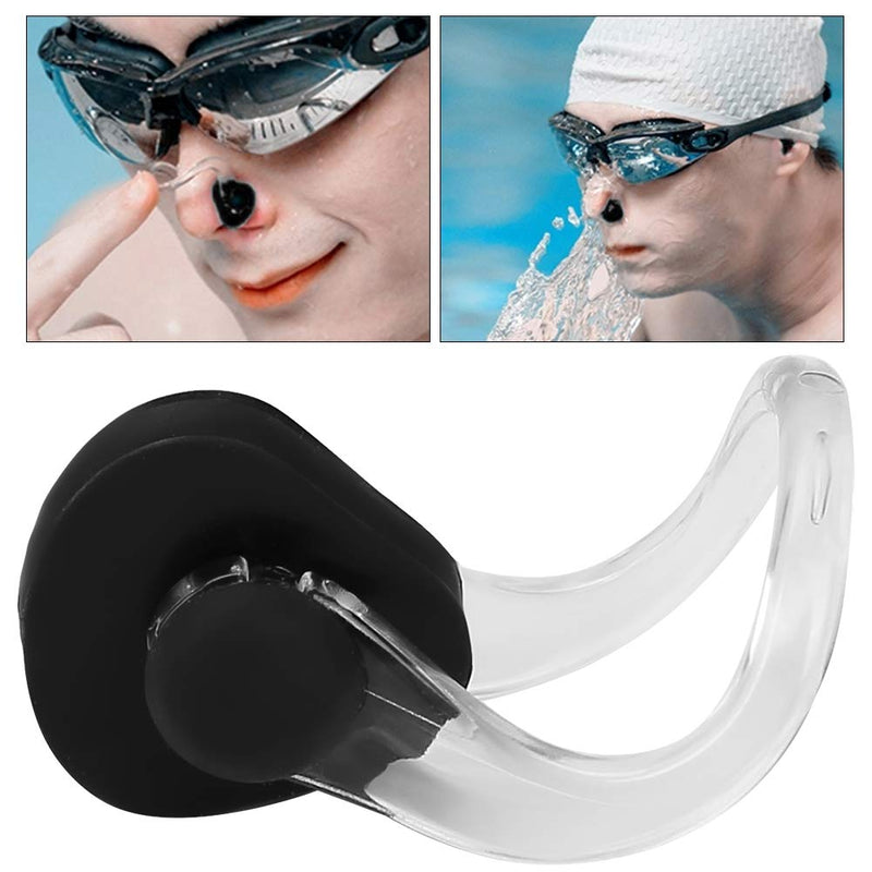 Keenso Waterproof Swimming Nose Clip Soft Silicone Training Sport Protection Nose Clip for Kids and Adults(Black) - BeesActive Australia