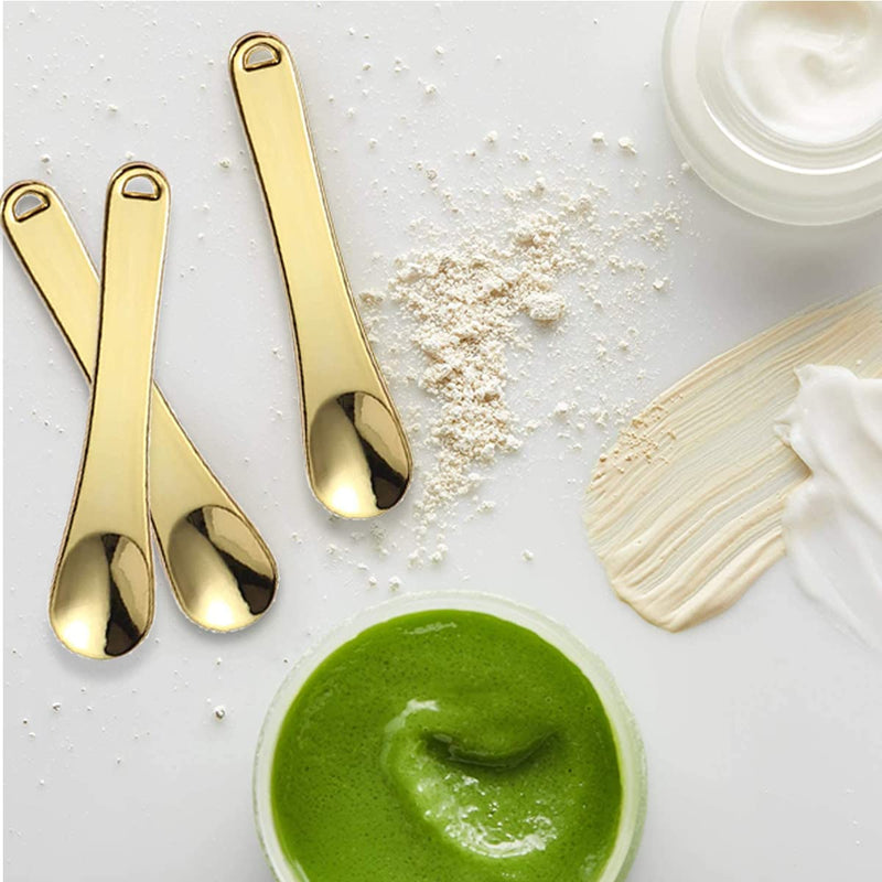 Metal Makeup Spatula,Forreen 12 Pieces Beauty Scoop Cosmetic Spatulas Face Cream Spoon Makeup Mask Spatula for Eye Cream Face Cream Mask Mix Sampling - BeesActive Australia